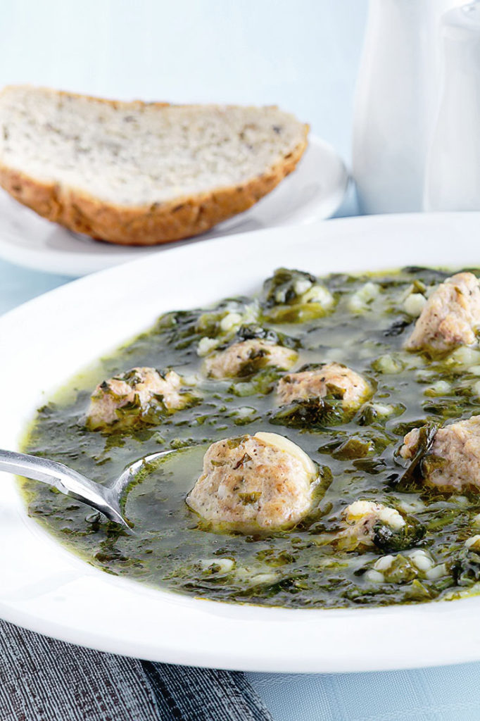 Spinach and Meatball Soup